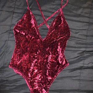 Velvet body suit